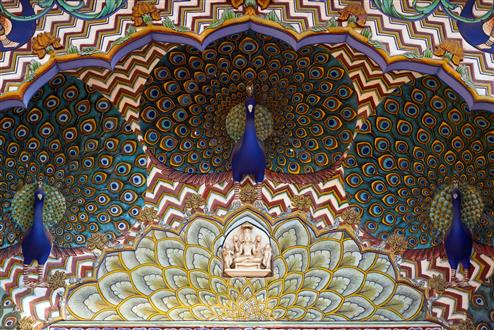 Art work in City Palace. Jaipur, Rajasthan, India (Custom).jpg